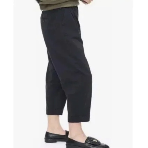 Pistola Kellin High Rise Pleated Cotton Ankle Trouser in Fade to Black Size 27 - Picture 3 of 10